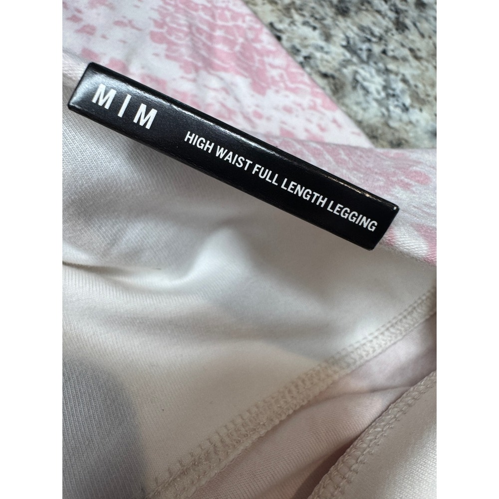 NWT PINK Victoria's Secret Snakeskin Leggings Pink White High Waist Yoga M - Picture 5 of 7